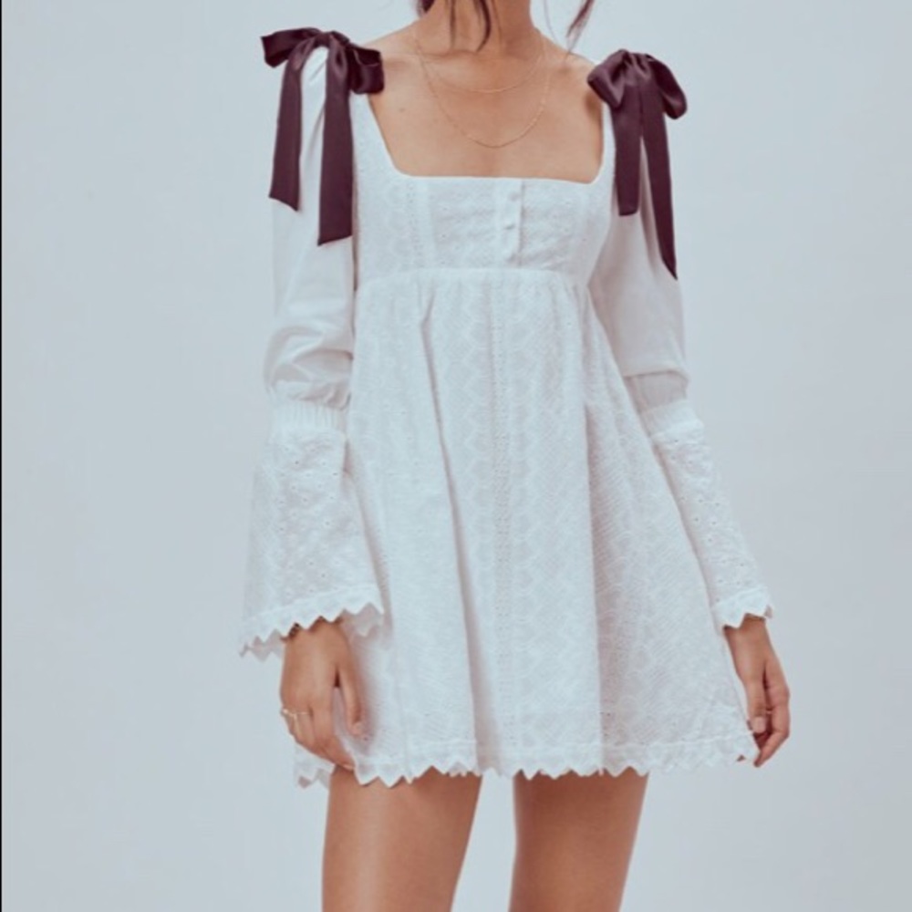 Charlotte eyelet babydoll dress